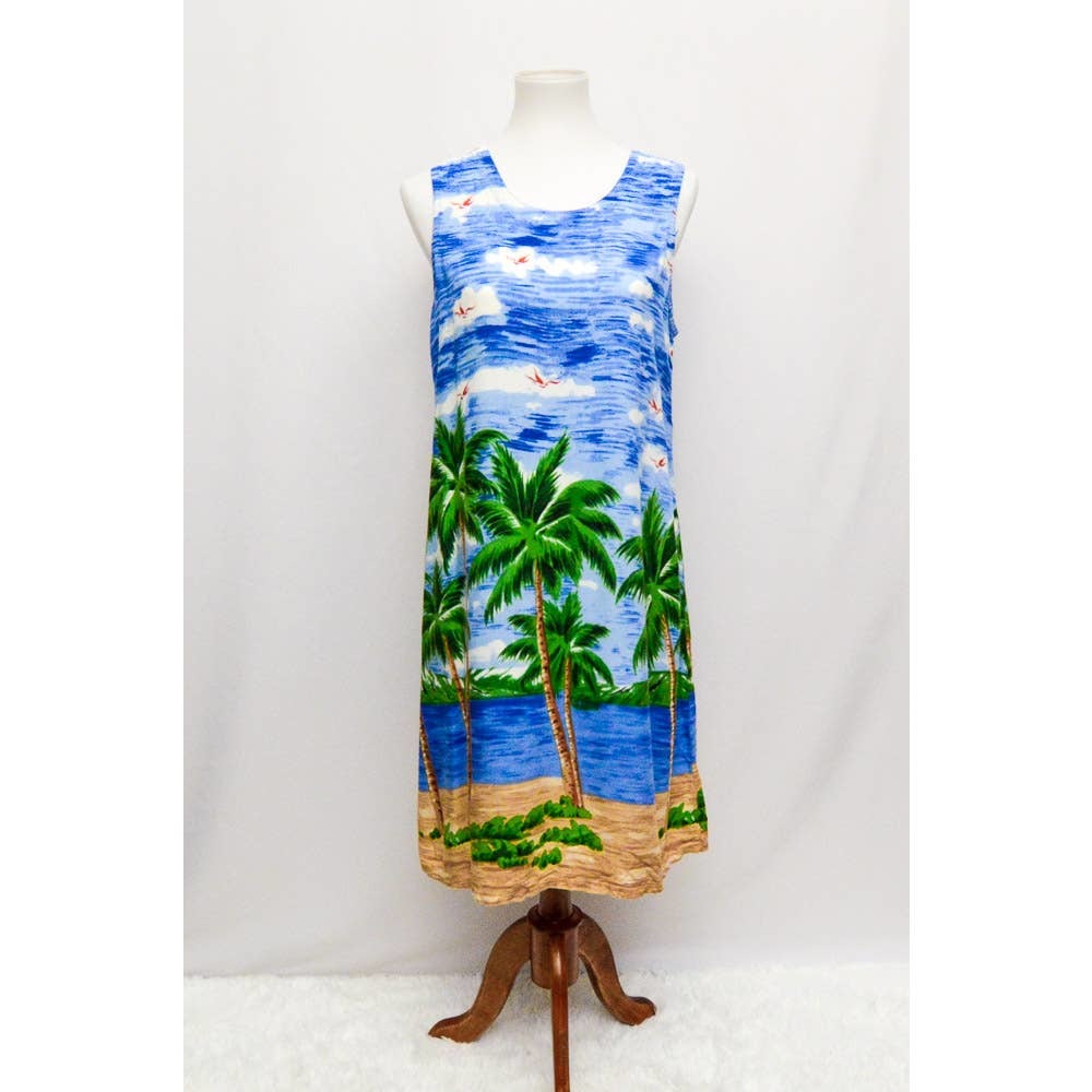 Peppermint Bay womens dress hawaiian blue L